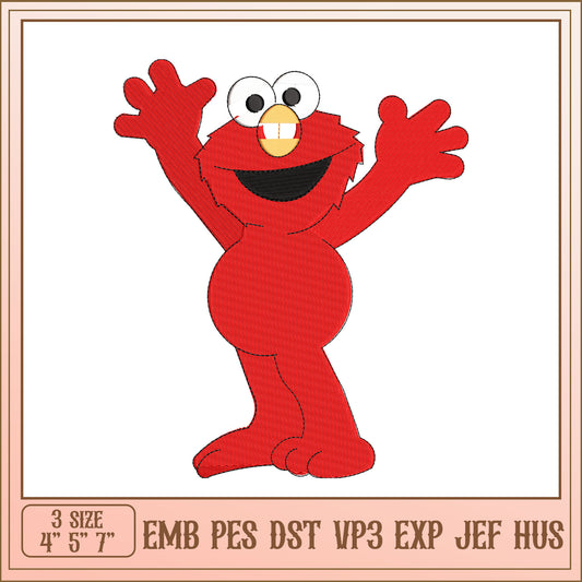Elmo Embroidery Design - EMB PES DST VP3