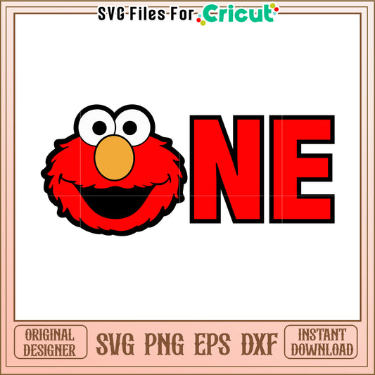 Elmo birthday svg, sesame street svg, sesame cartoon svg