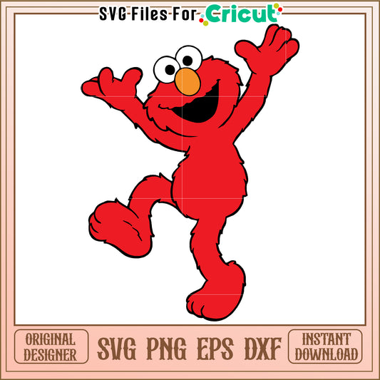 Elmo circut svg, sesame street svg, sesame cartoon svg