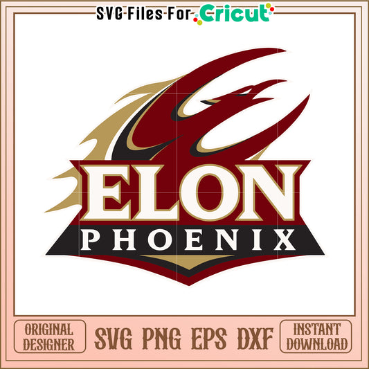 Elon Phoenix Logo SVG File for Cricut, Instant Download Now Available