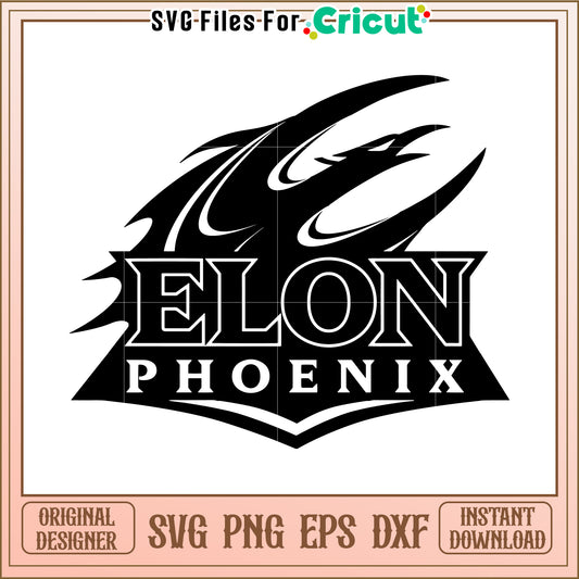 Elon Phoenix SVG Design for Cricut, Perfect for Custom Projects and Crafts
