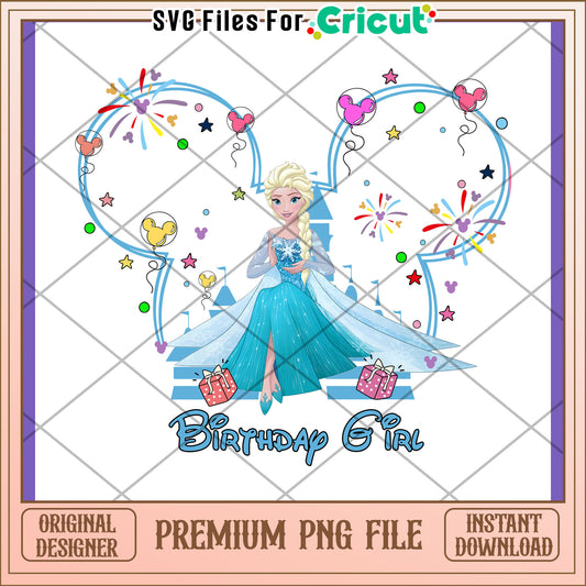 Elsa Birthday PNG Disney Princess Design