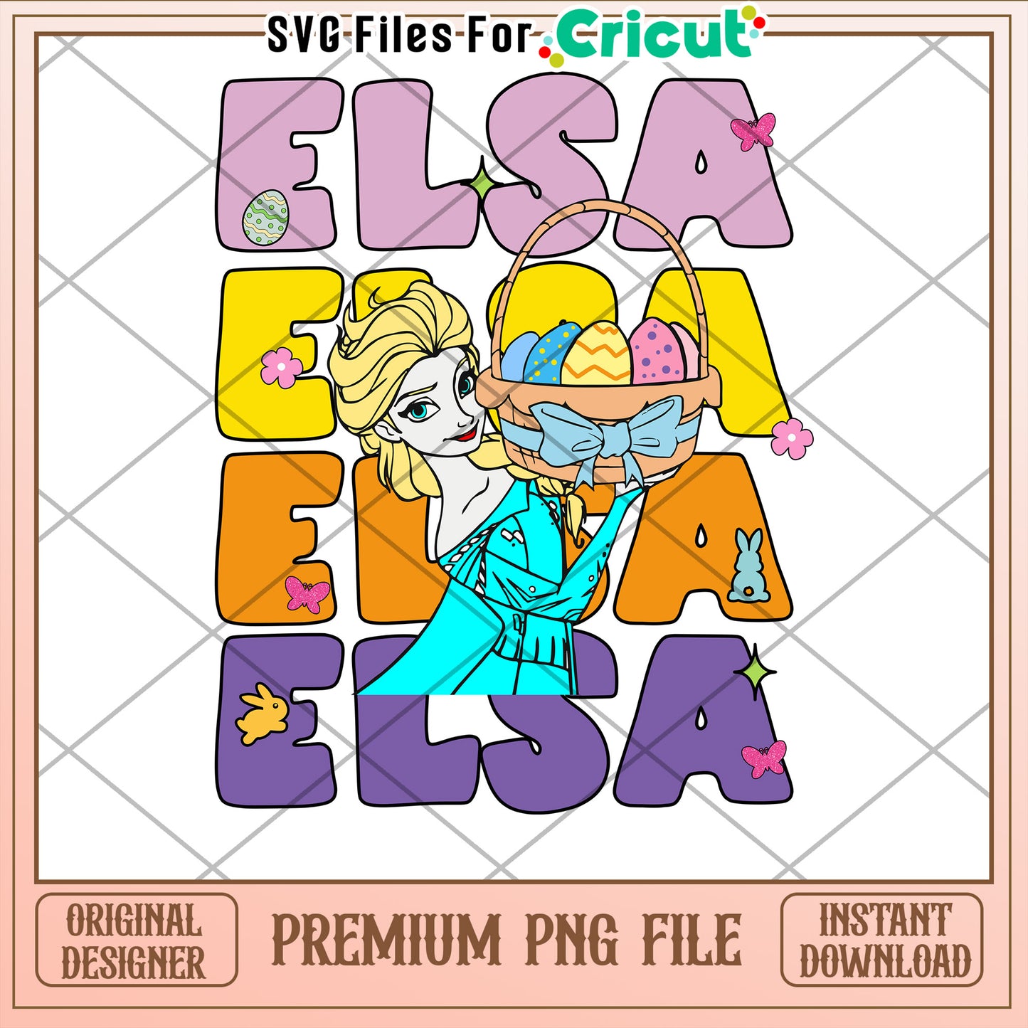 Elsa Easter PNG Sublimation Design