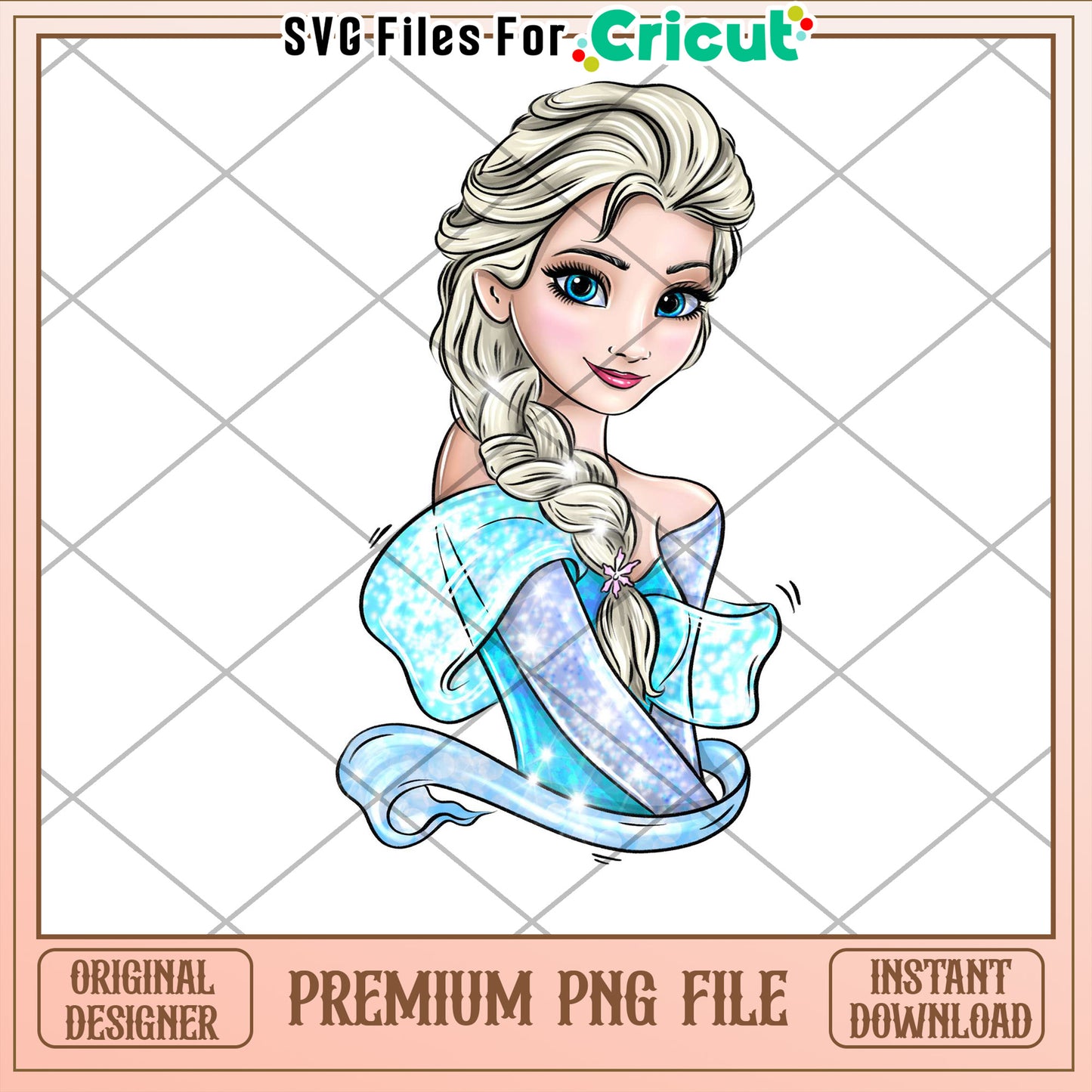 Elsa PNG Sublimation Design Instant Download