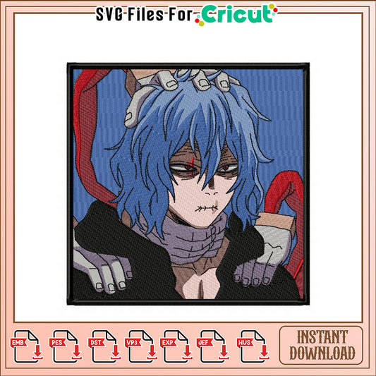 Embroidered Anime Character Design Instant Download File