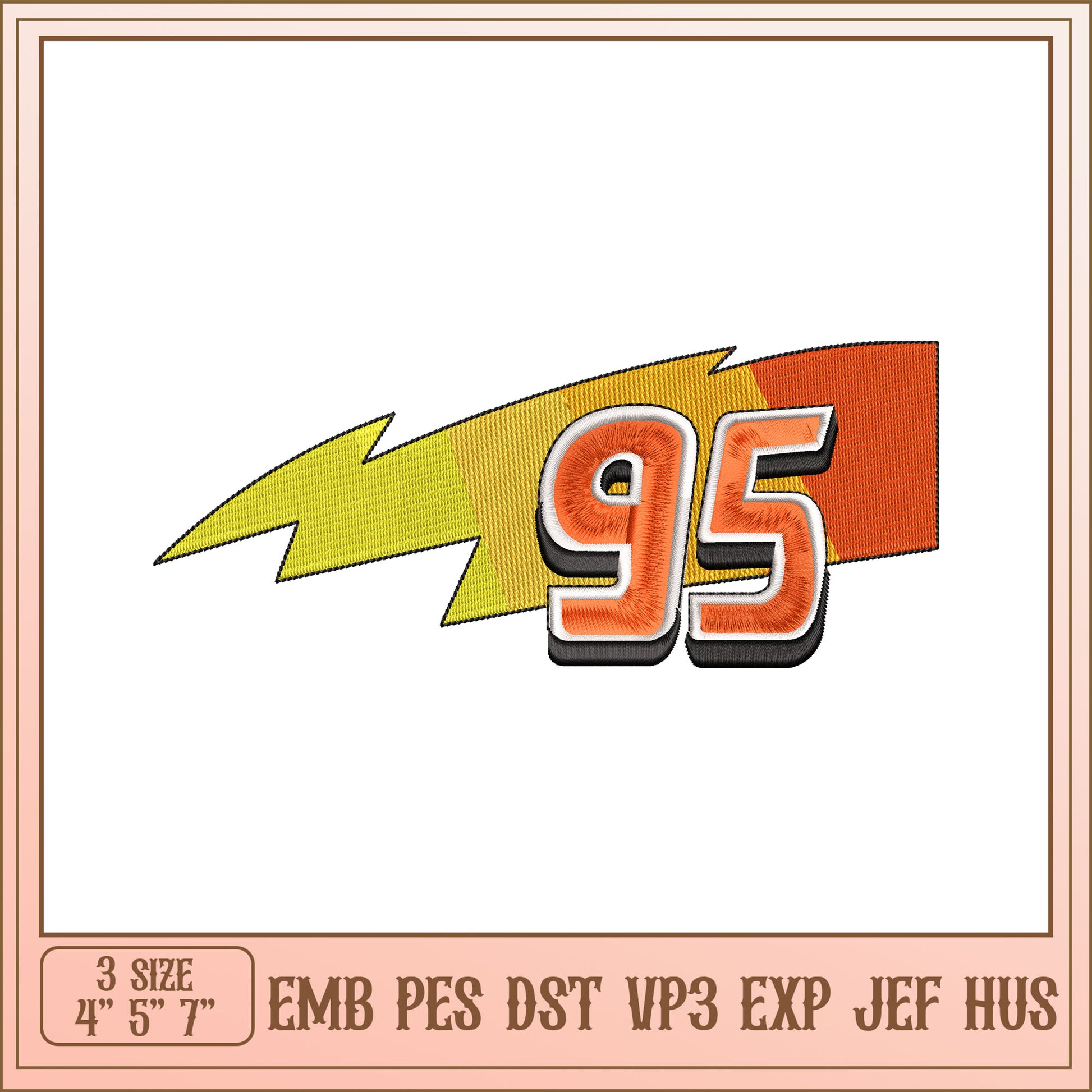 Embroidery Design 95 Lightning Bolt