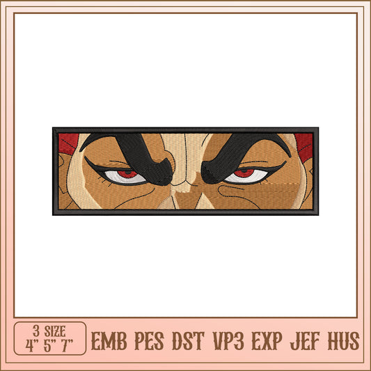 Embroidery Design Angry Eyes Patch