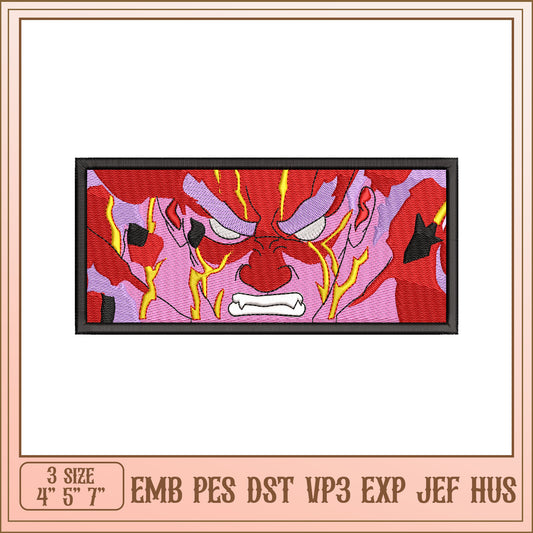 Embroidery Design Angry Face Patch