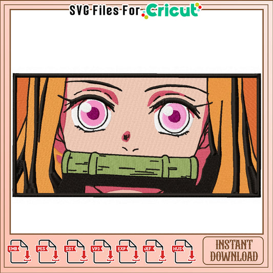 Embroidery Design Anime Character Instant Download File