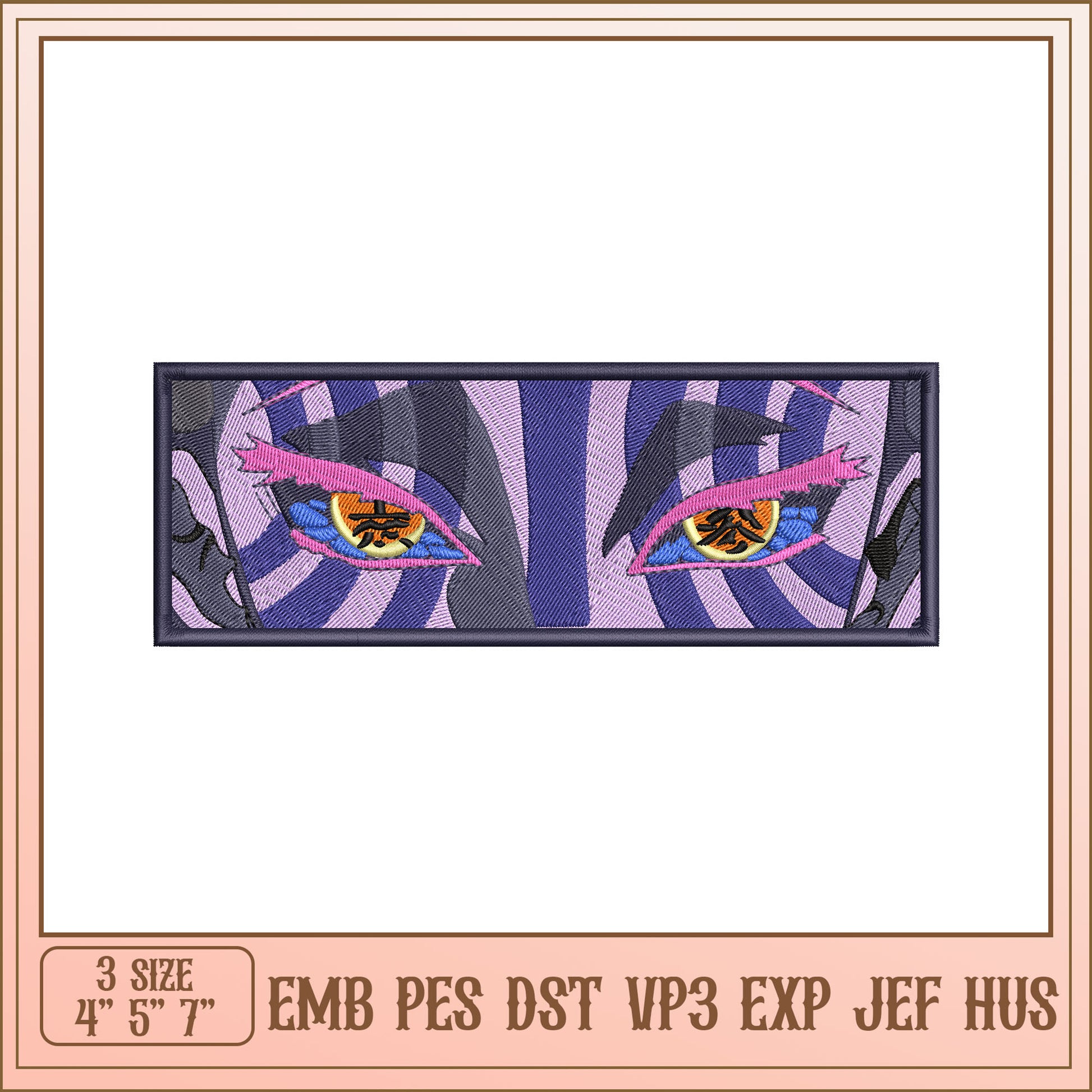 Embroidery Design Anime Eyes Patch