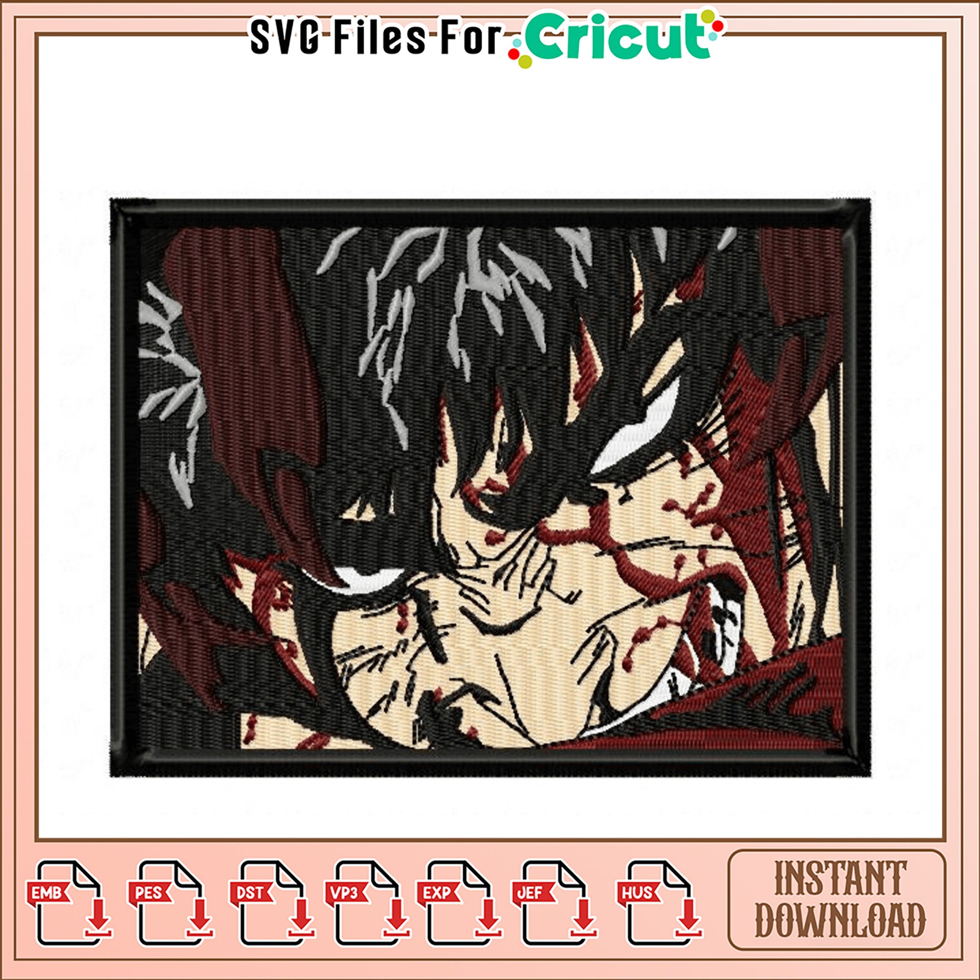 Embroidery Design Anime Guts Bloodsplatter Patch – svg files for cricut