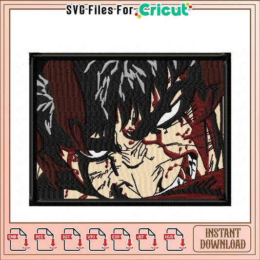 Embroidery Design Anime Guts Bloodsplatter Patch