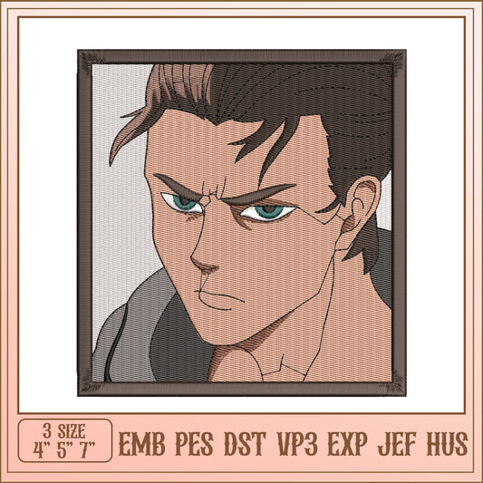 Embroidery Design Anime Portrait 3 Sizes