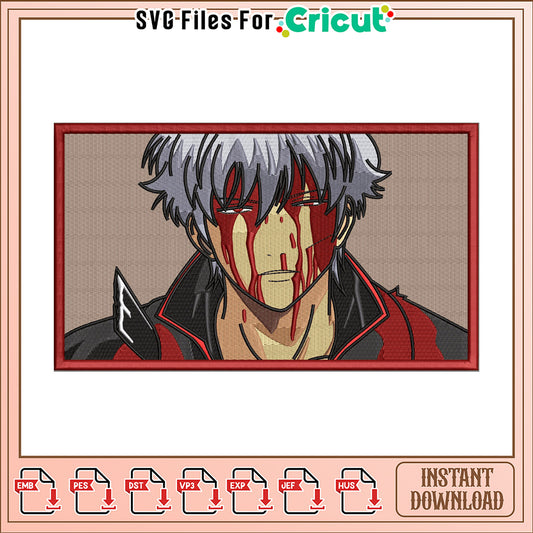 Embroidery Design Blood Stained Character Digital File