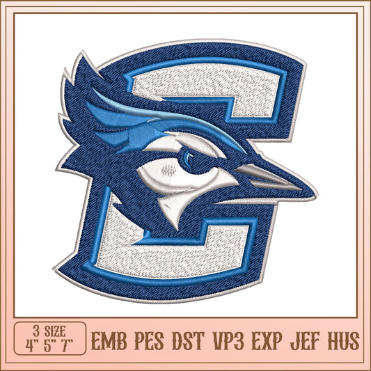 Embroidery Design Blue Jay Letter C
