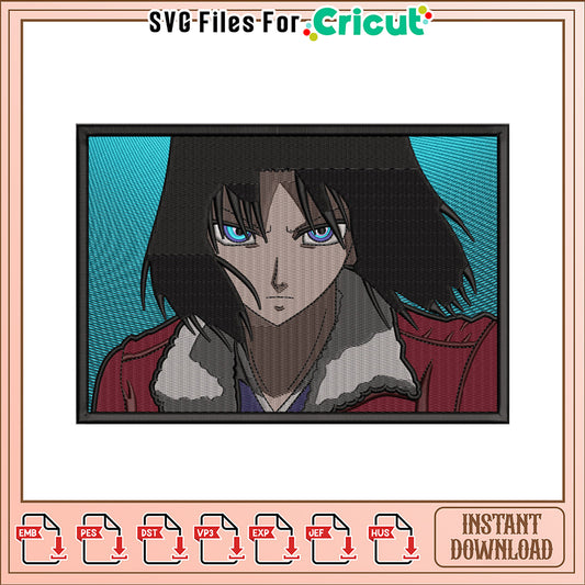 Embroidery Design Bold Character Art Instant Download