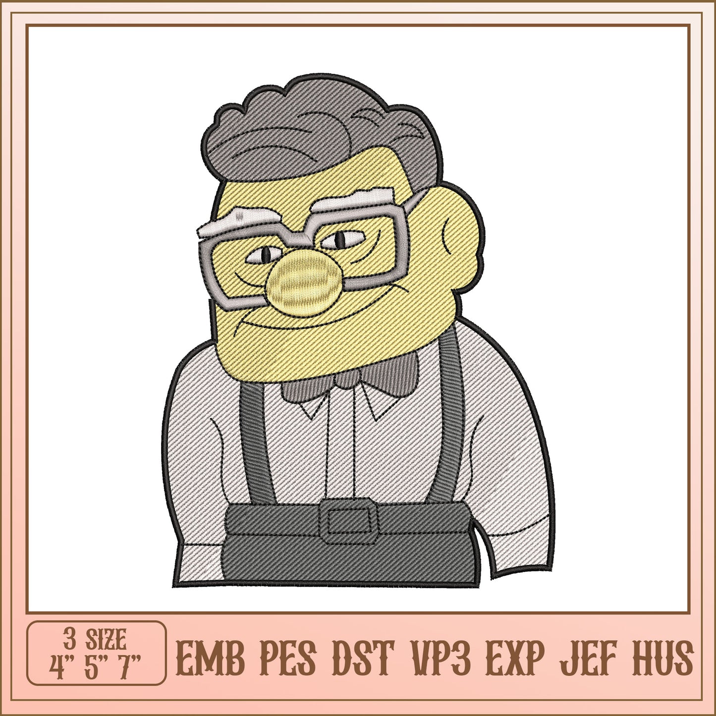 Embroidery Design Carl Fredricksen