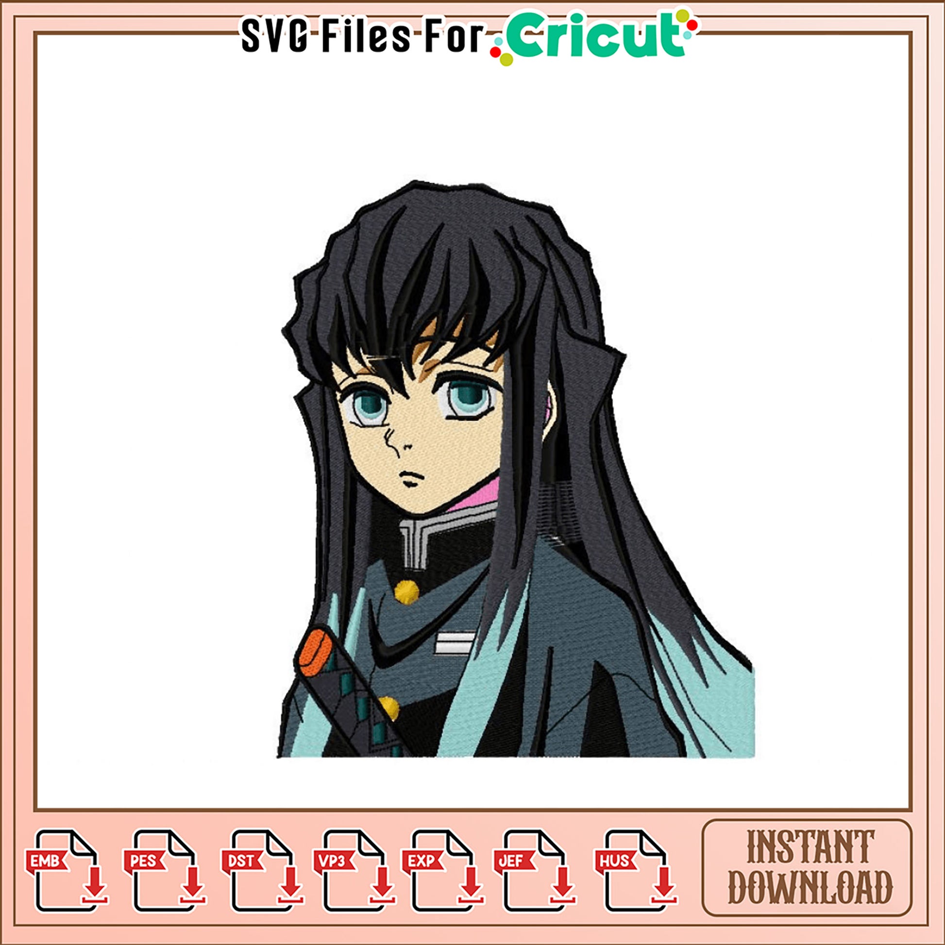 Embroidery Design Download Anime Character for Crafts