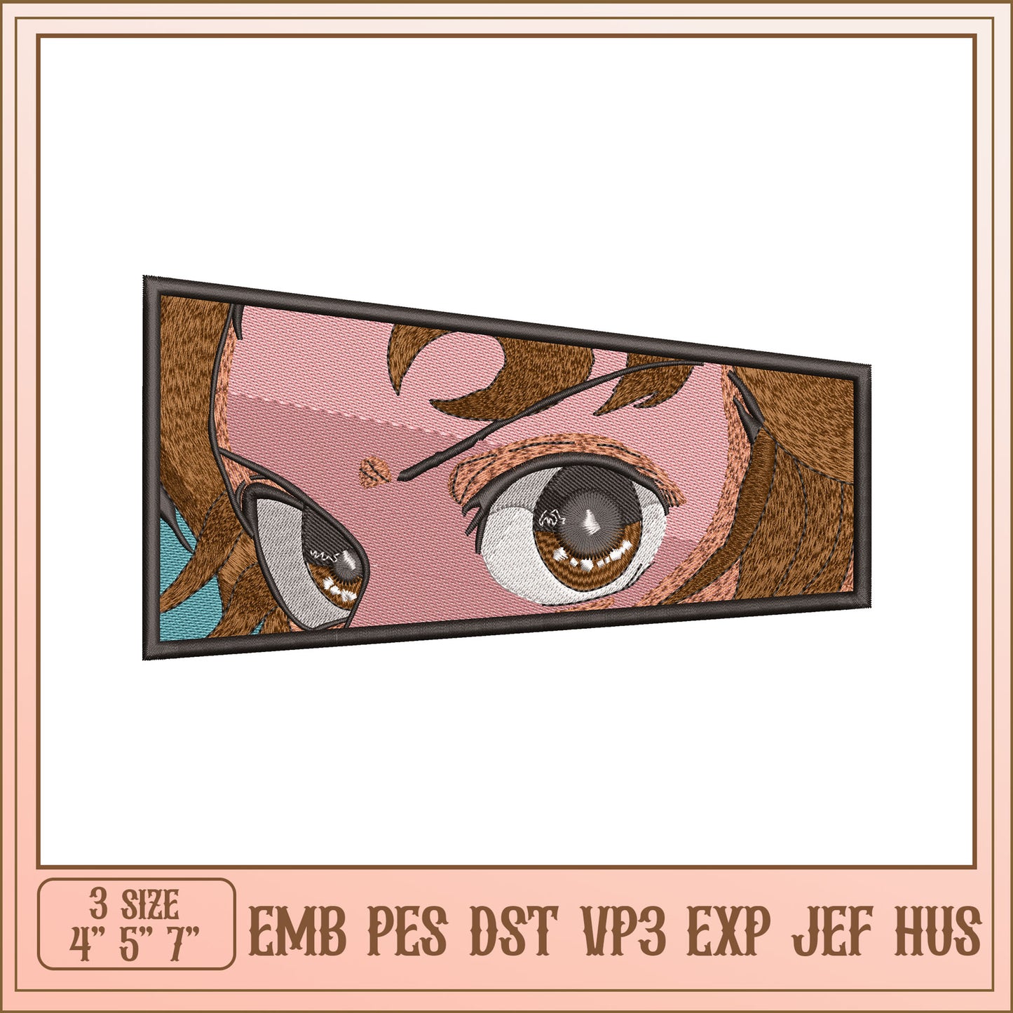 Embroidery Design Eye Catching Character 3 Sizes Available