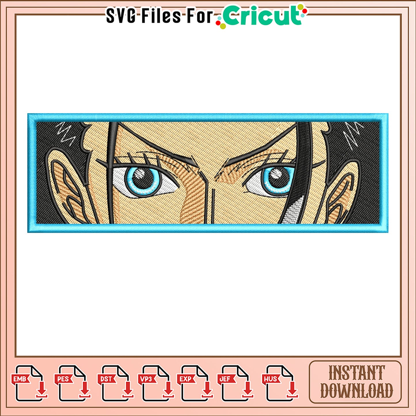 Embroidery Design Eye Catching Character Art Download