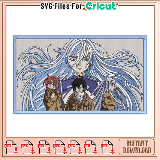 Embroidery Design Featuring Anime Characters Download Now