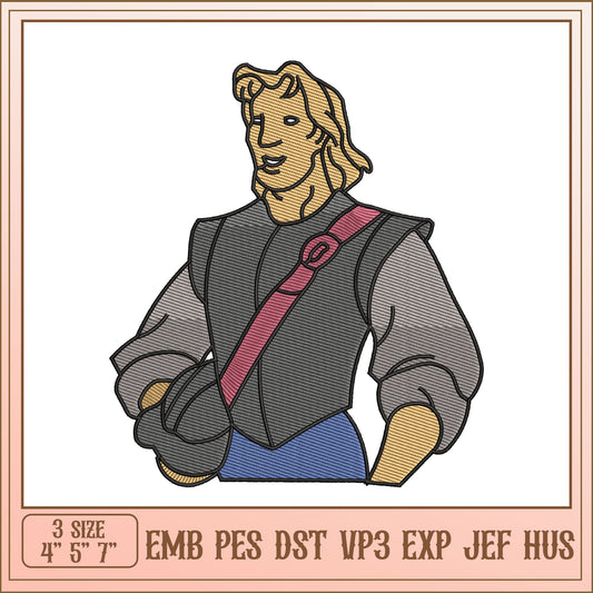 Embroidery Design Format Art Character Three Sizes Available