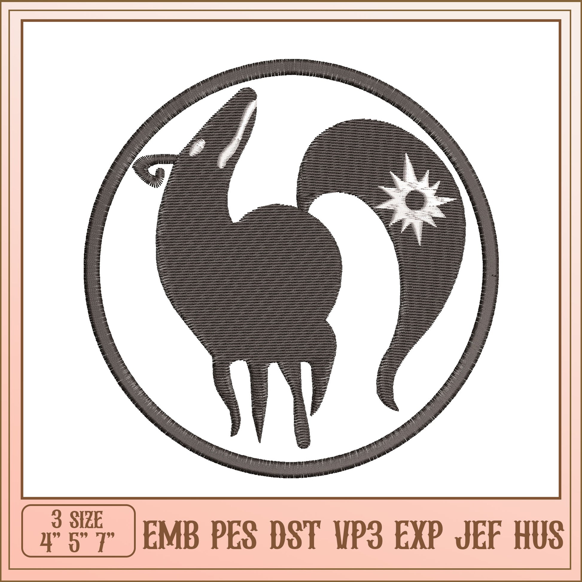 Embroidery Design Fox Emblem
