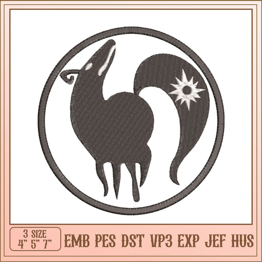 Embroidery Design Fox Emblem