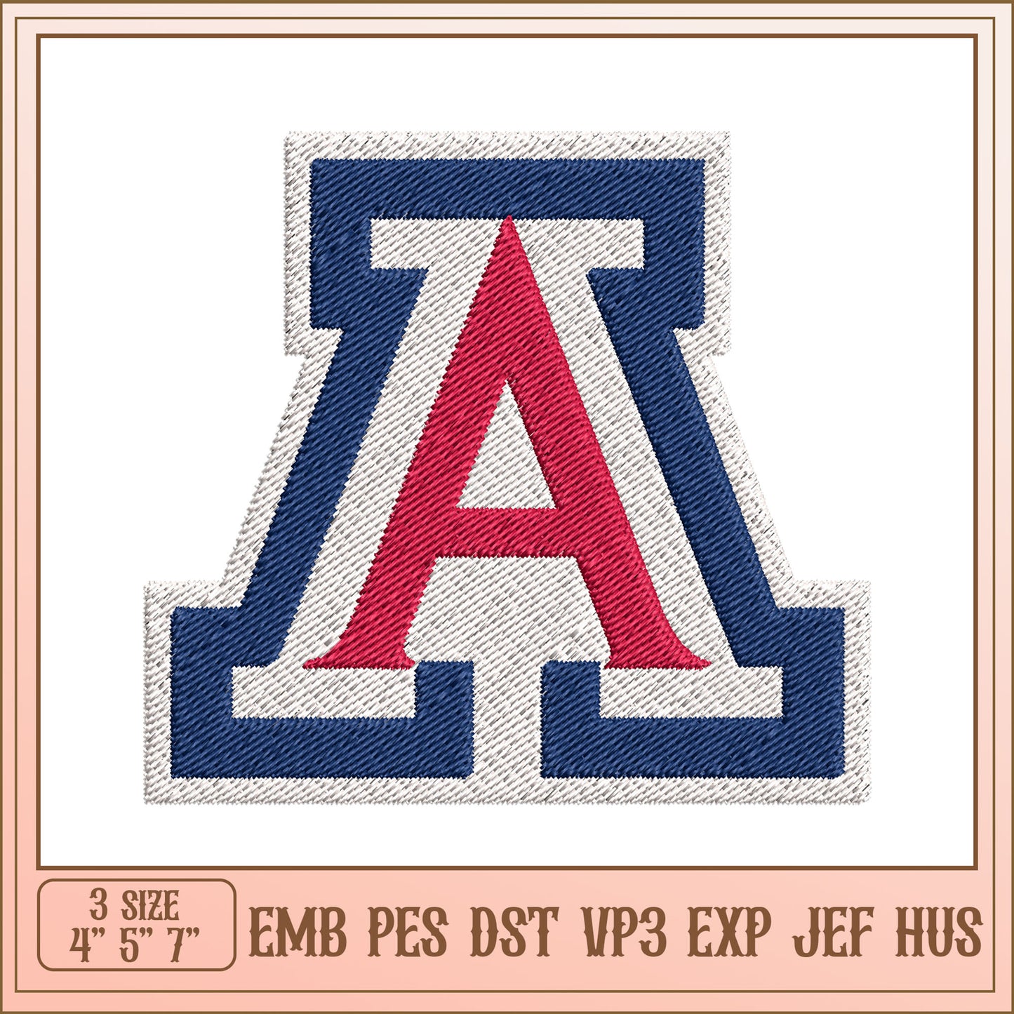 Embroidery Design Letter A - 3 Sizes