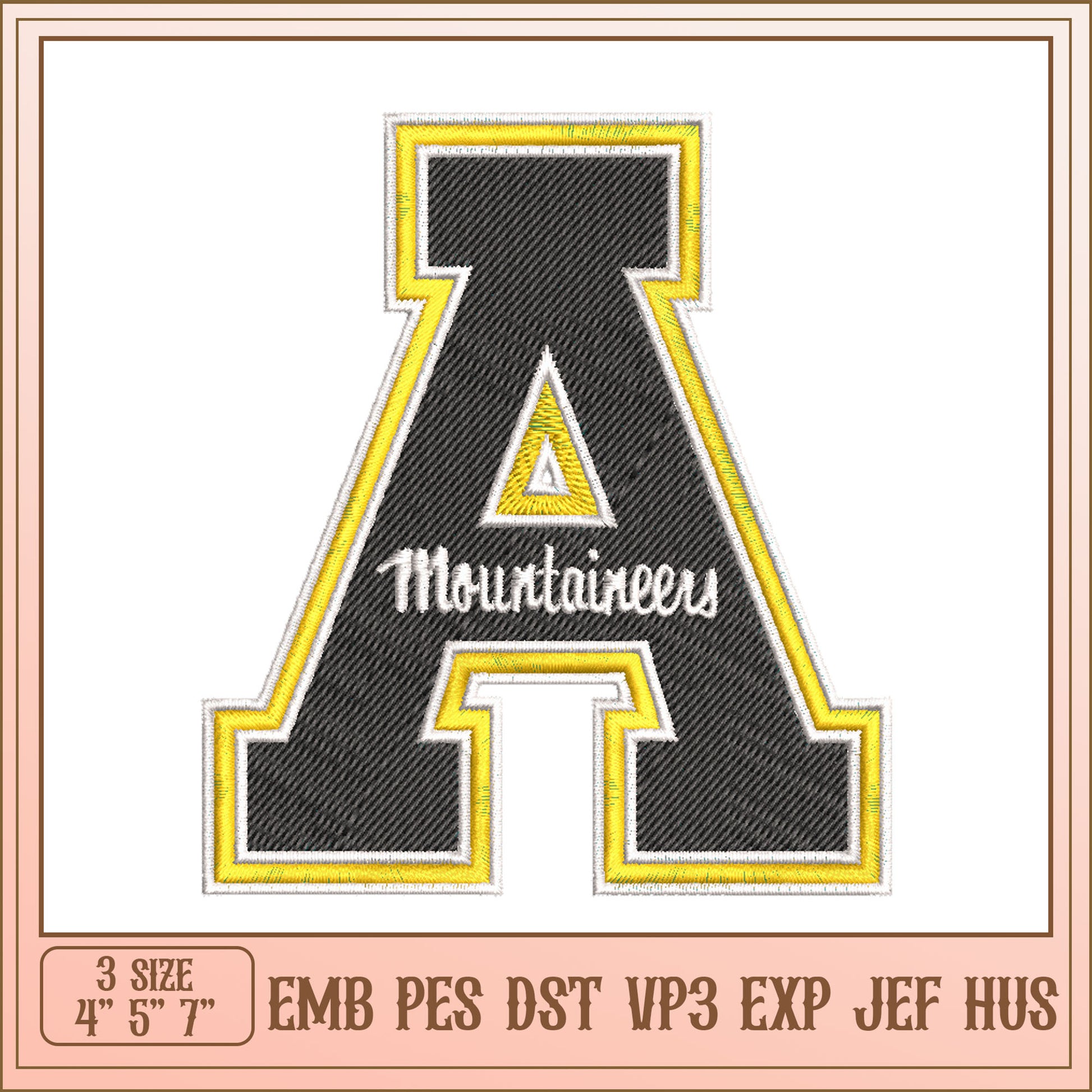 Embroidery Design Letter A Mountaineers