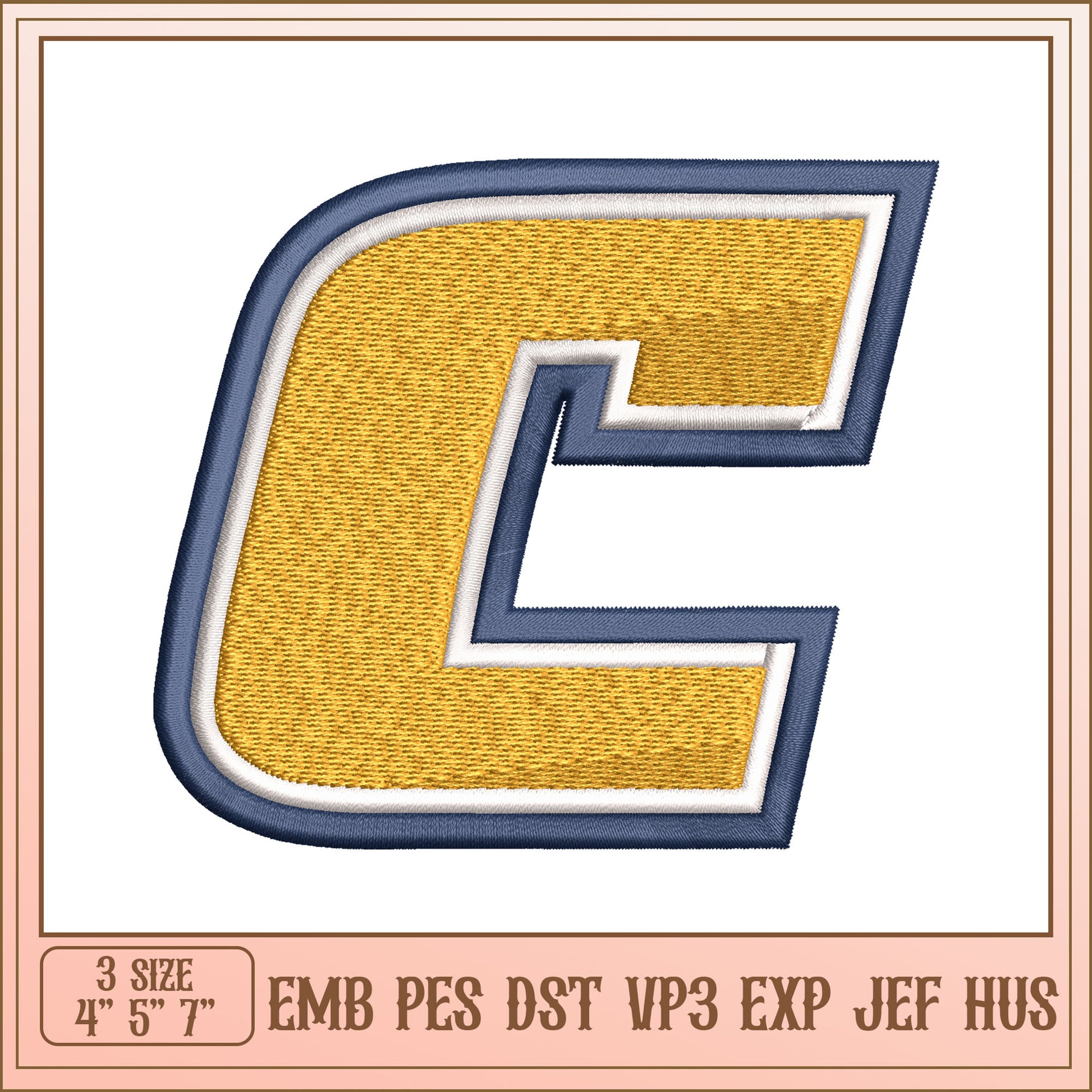 Embroidery Design Letter C