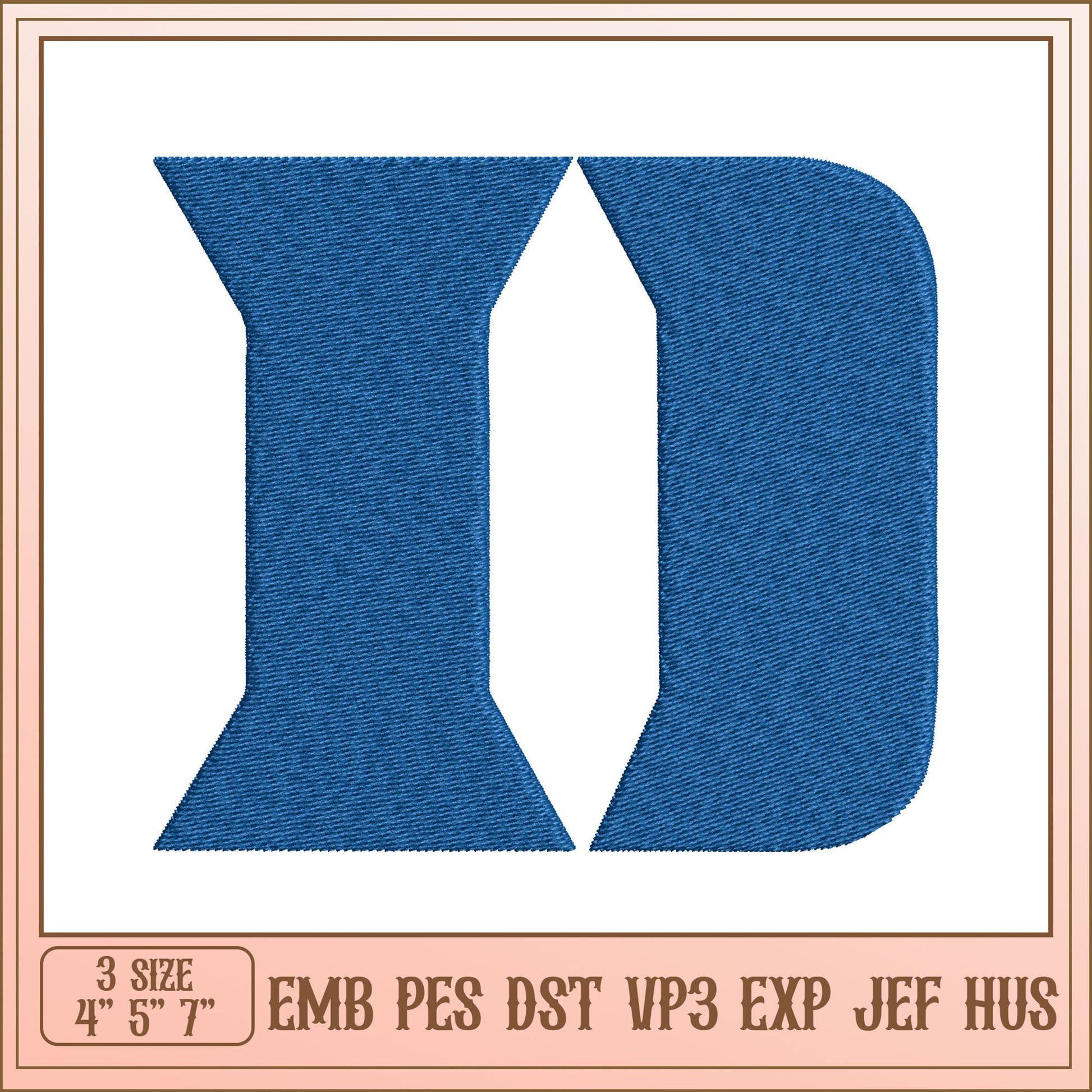 Embroidery Design Letter D