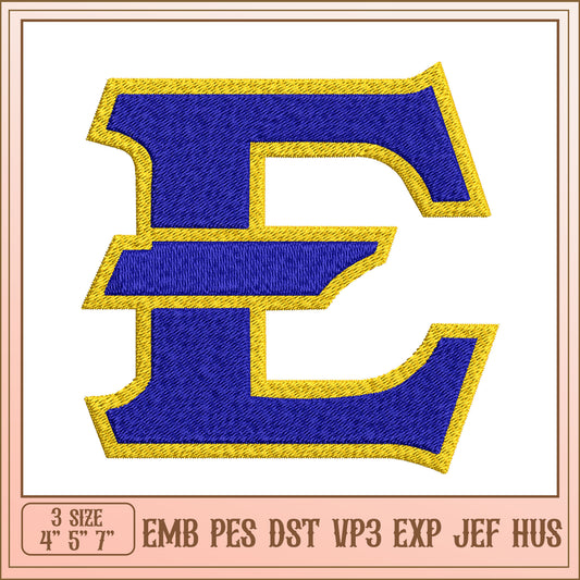 Embroidery Design Letter E