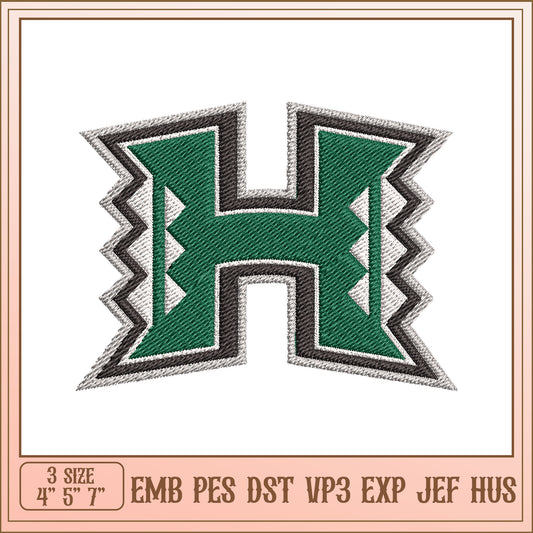Embroidery Design Letter H 3 Sizes