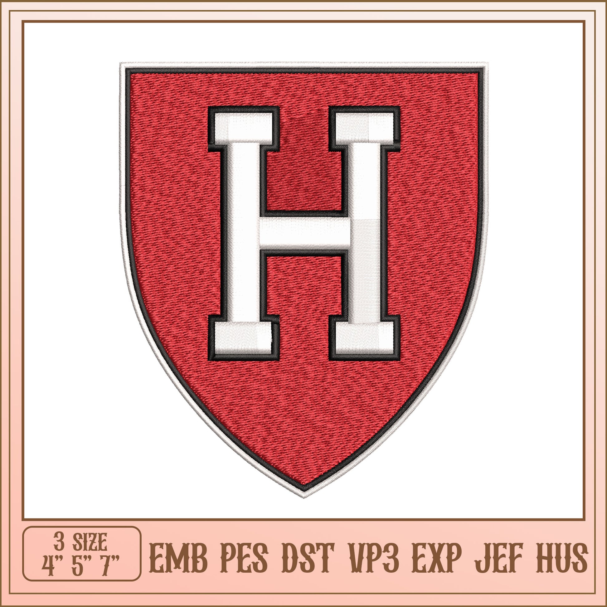 Embroidery Design Letter H Patch