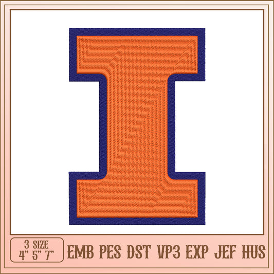 Embroidery Design Letter I