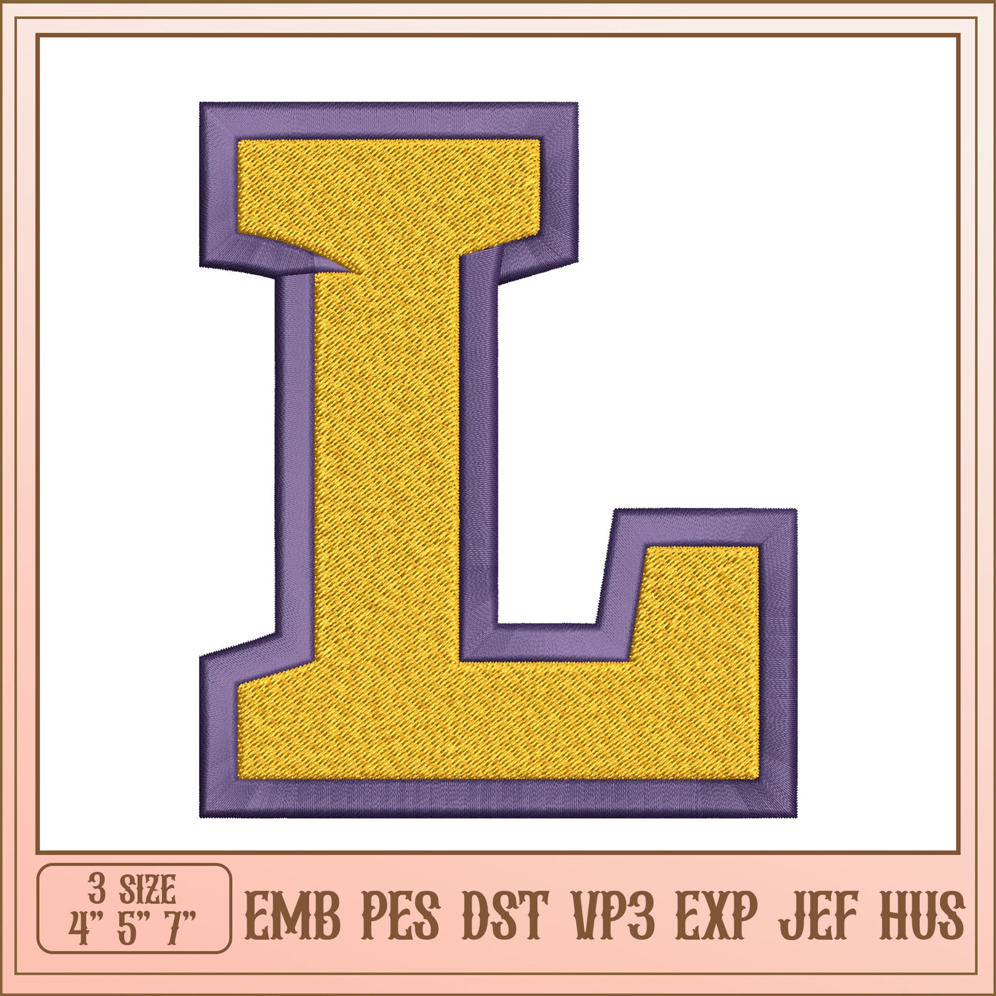 Embroidery Design Letter L