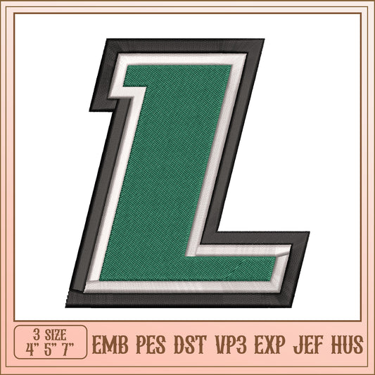 Embroidery Design Letter L 3 Sizes