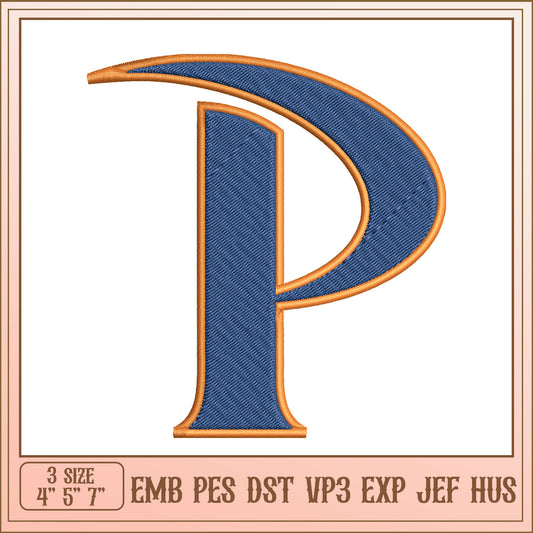 Embroidery Design Letter P