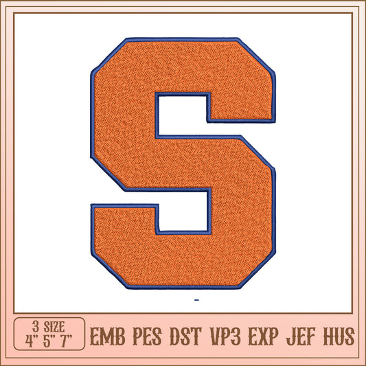 Embroidery Design Letter S