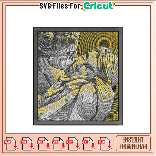 Embroidery Design Lovers Embrace
