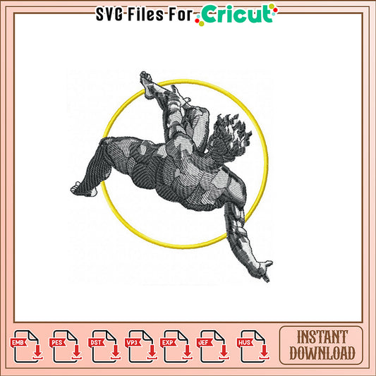 Embroidery Design  Man in Hoop Instant Download