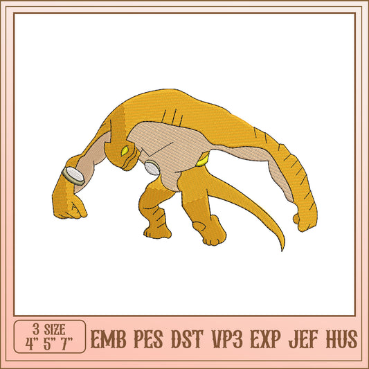 Embroidery Design Monster 4x7 Inch