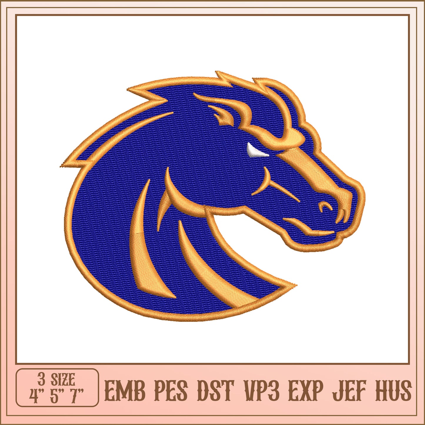 Embroidery Design Mustang Head