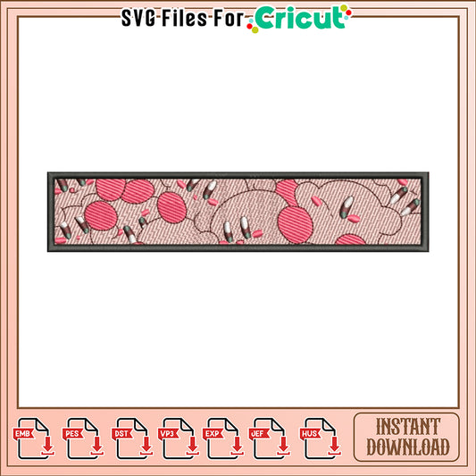 Embroidery Design Pink Capsule Pattern