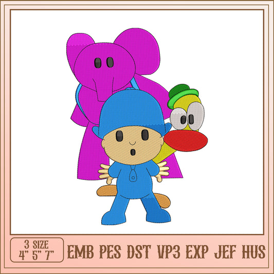 Embroidery Design Pocoyo Friends