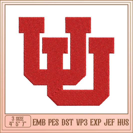 Embroidery Design Red Letter UJ