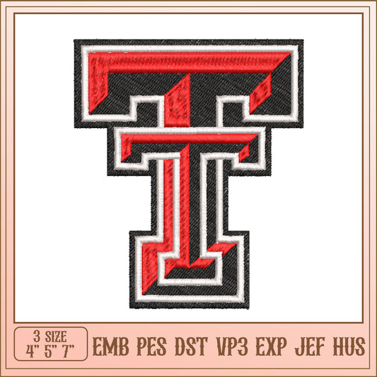 Embroidery Design Red & Black T