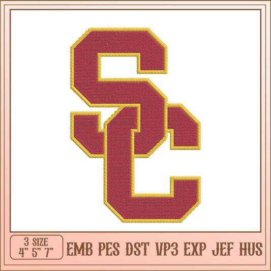 Embroidery Design SC Monogram