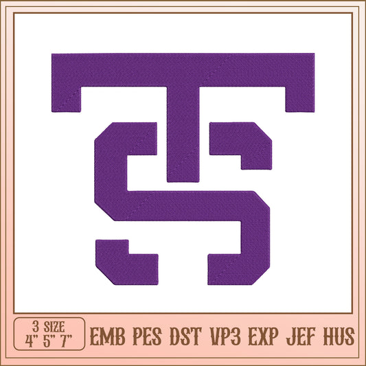 Embroidery Design TS Monogram